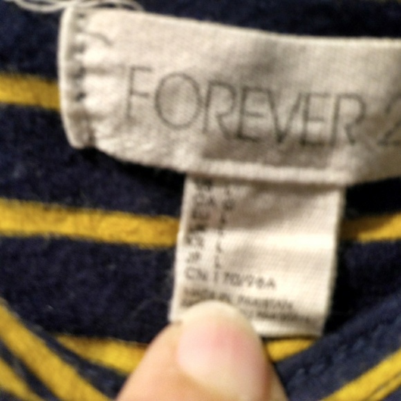 FOREVER 21 STRIPPED CASUAL SHIRT Size L - Picture 2 of 4